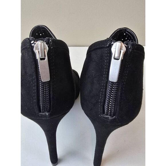 Christian Siriano Heels Sz 8 Black Suede - Picture 5 of 9